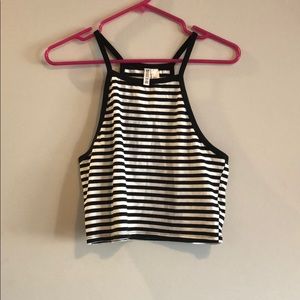 H&M | Black and White striped tank